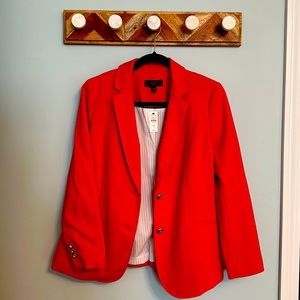 NWT Talbots bright red/orange petite blazer